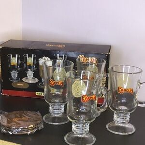 NWT  2009 Kahlúa Glass Mug and Coaster Collection